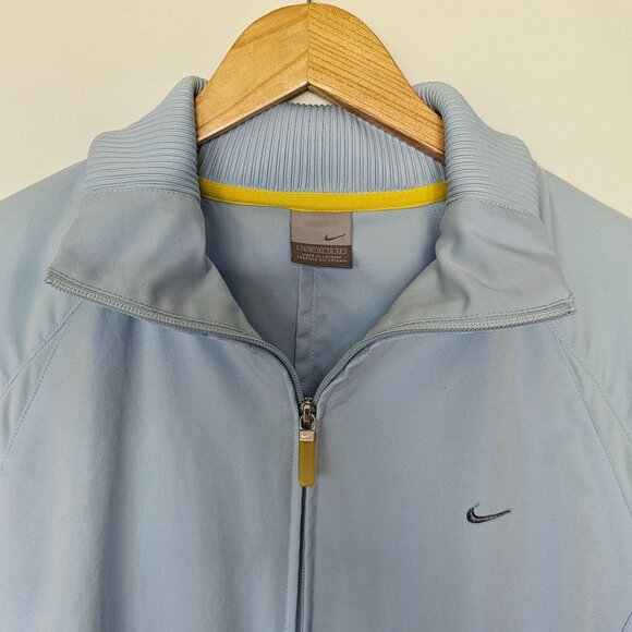 Nike Full-Zip Jacket Size XL Light Blue Chest Swoop Preppy Athletic Athleisure - Picture 8 of 15
